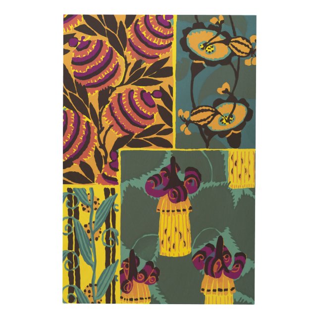 Vibrant Maximalist Purple & Teal Floral Print (Front)