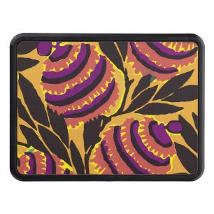 Vibrant Maximalist Purple & Teal Floral Print Hitch Cover