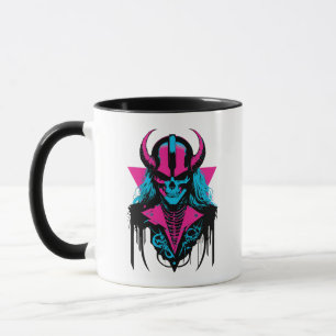 Vibrant Medieval Zombie Skull Mug
