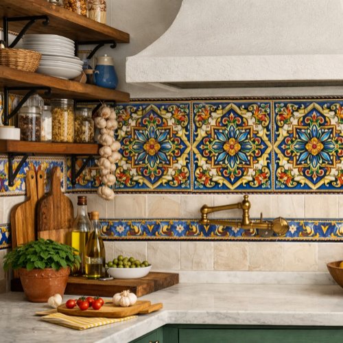 Vibrant Mediterranean  Ceramic Tile
