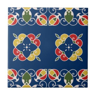 Vibrant Mediterranean Spanish Californian Style Ceramic Tile