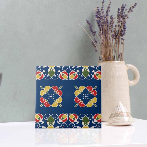 Vibrant Mediterranean Spanish Californian Style Ceramic Tile