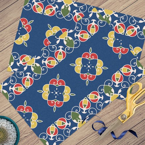 Vibrant Mediterranean Spanish Californian Style Tissue Paper