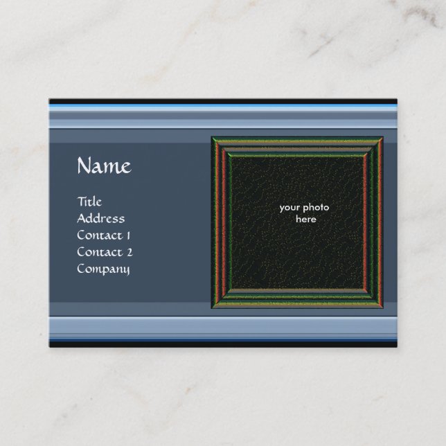 VIBRANT MEMORY3 MONOGRAM gem violet Business Card (Front)
