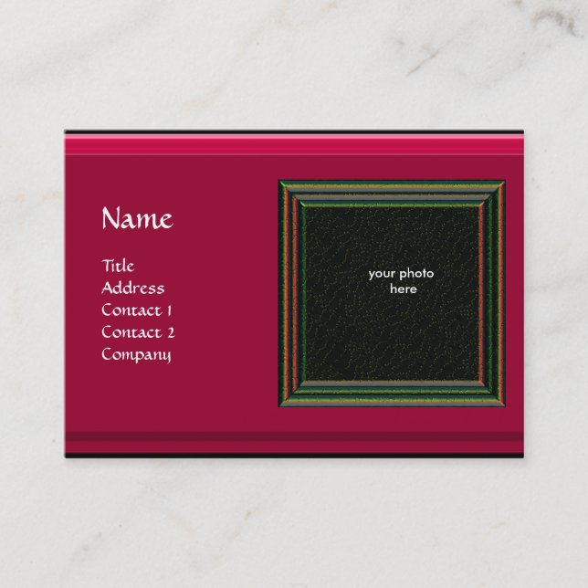 VIBRANT MEMORY3 MONOGRAM gem violet Business Card (Front)