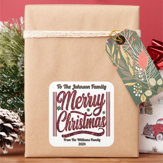 Vibrant Merry Christmas Sticker (Holiday)