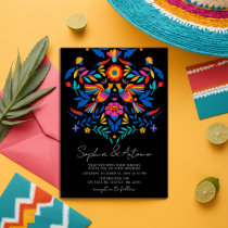 Vibrant Mexican Birds Otomi Floral Fiesta Wedding Invitation