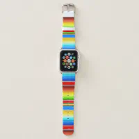 Vibrant Mexican Blanket Traditional Spanish Serape Apple Watch