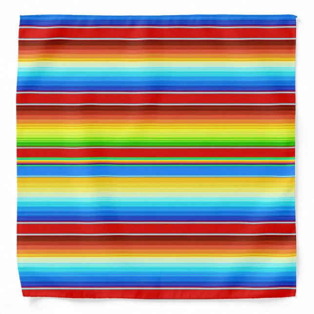 Vibrant Mexican Blanket Traditional Spanish Serape Bandana (Front)