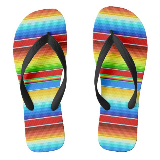 serape flip flops