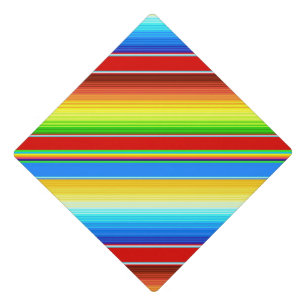 Vibrant Mexican Blanket Traditional Spanish Serape Graduation Cap Topper