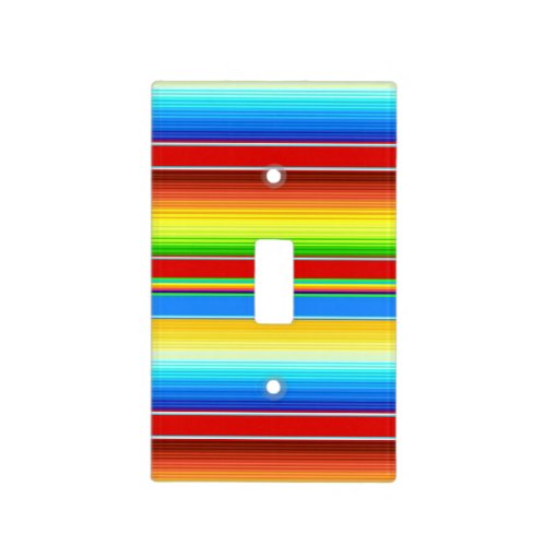 Vibrant Mexican Blanket Traditional Spanish Serape Light Switch Cover