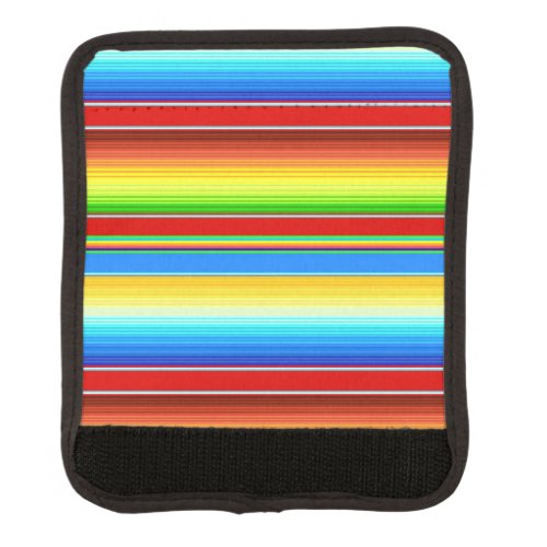 Vibrant Mexican Blanket Traditional Spanish Serape Luggage Handle Wrap