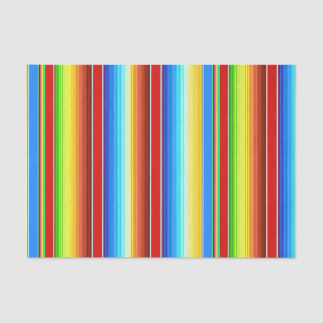 Vibrant Mexican Blanket Traditional Spanish Serape Tissue Paper (Front)