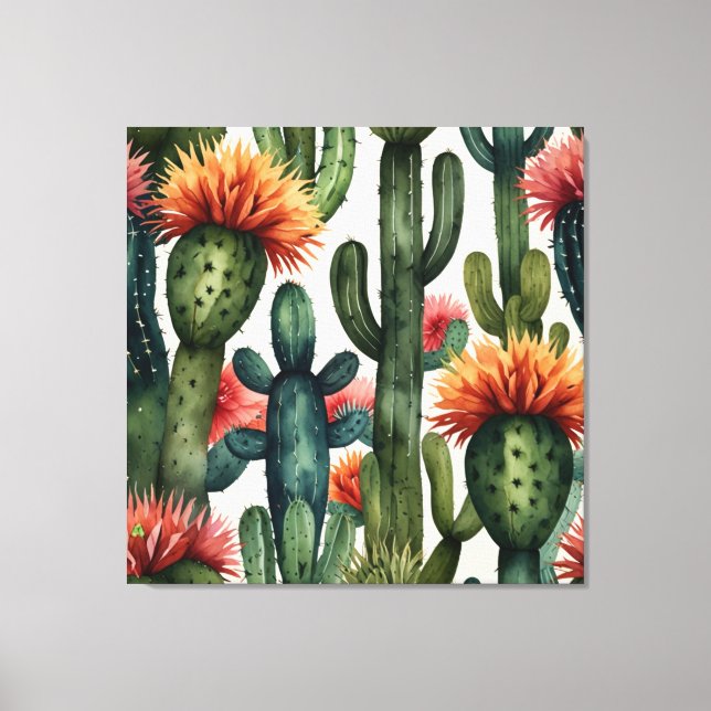  Vibrant Mexican Cactus Art Print (Front)