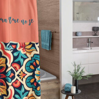 Vibrant Mexican Cantaro Design Customizable Shower Shower Curtain