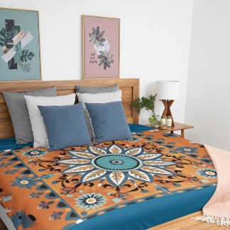Vibrant Mexican Cazuelas Duvet Cover