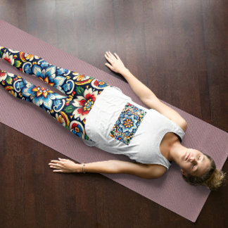 Vibrant Mexican Embroidery Leggings