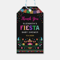 Vibrant Mexican Fiesta Baby Shower Birthday Party Gift Tags