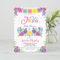 Vibrant Mexican Floral Fiesta Baby Shower Girl