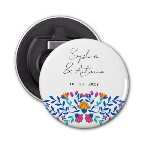 Vibrant Mexican Floral Fiesta Wedding Bottle Opener