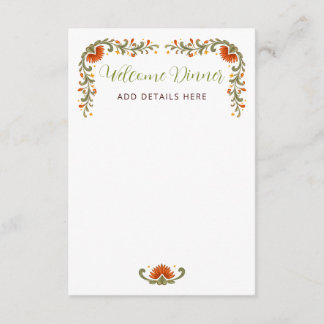 Vibrant Mexican Floral Fiesta Wedding Enclosure Card