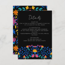 Vibrant Mexican Floral Fiesta Wedding Enclosure Card