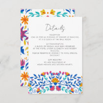 Vibrant Mexican Floral Fiesta Wedding Enclosure Card