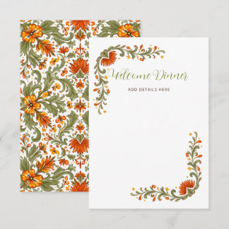 Vibrant Mexican Floral Fiesta Wedding Enclosure Card