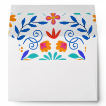 Vibrant Mexican Floral Fiesta Wedding Envelope