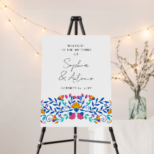 Vibrant Mexican Floral Fiesta Wedding Foam Board
