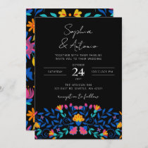 Vibrant Mexican Floral Fiesta Wedding Invitation