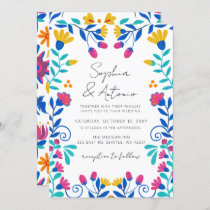 Vibrant Mexican Floral Fiesta Wedding Invitation