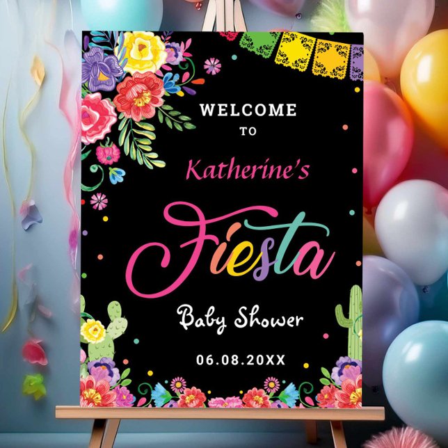 Vibrant Mexican Floral Flowers Fiesta Baby Shower  Foam Board (Creator Uploaded)