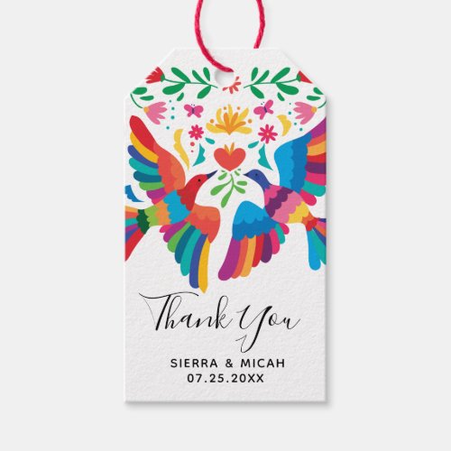 Vibrant Mexican Inspired Birds and Floral Gift Tags