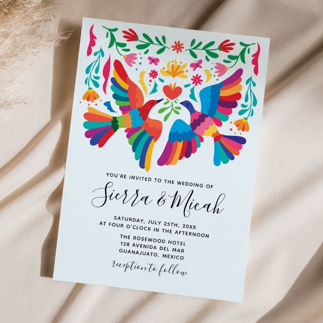 Vibrant Mexican Inspired Birds and Floral Invites (Creator Uploaded)