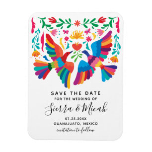 Vibrant Mexican Inspired Save The Date Magnet