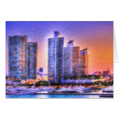 Vibrant Miami Skyline Sunrise (Front Horizontal)