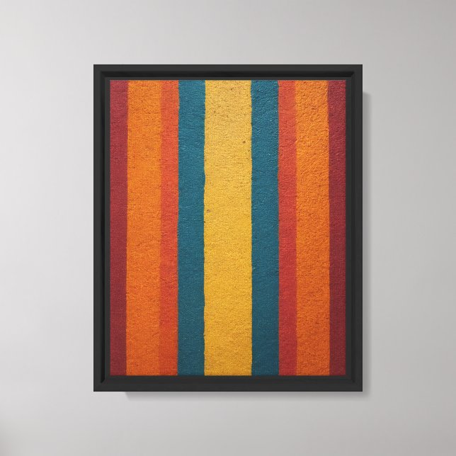 Vibrant Mid-Century Modern Abstract Art Canvas Print (Front)