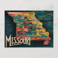 Vibrant Missouri Map Art