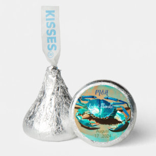 Vibrant modern blue crab for weddings hershey®'s kisses®