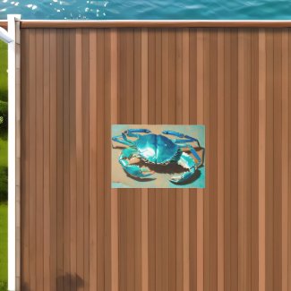 Vibrant modern blue  crab