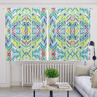 Vibrant Modern Geometric Blackout Curtains