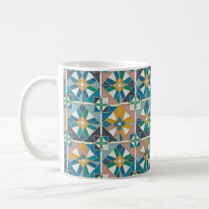Vibrant Modern Moroccan Zellige Tile Pattern Coffee Mug