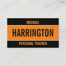 Vibrant Modern Orange and Black Personal Trainer B