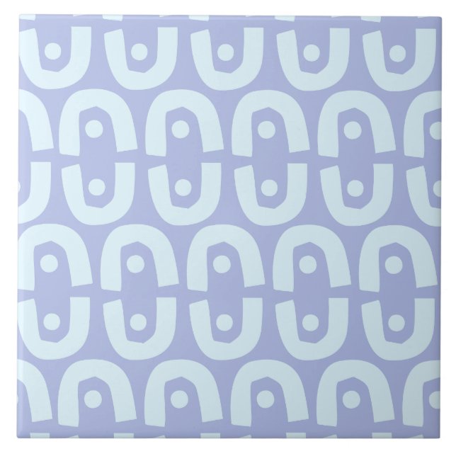 Vibrant Modern Pattern with Bold Color Shapes Ceramic Tile (Front)