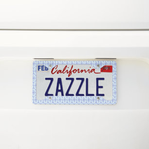 Vibrant Modern Pattern with Bold Color Shapes License Plate Frame