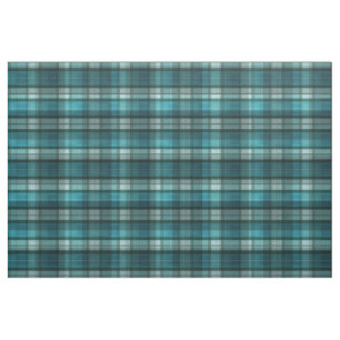 Vibrant & Modern Teal Plaid Pattern Fabric