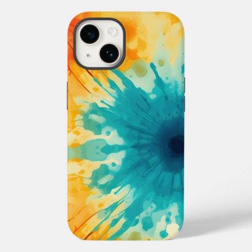 Vibrant Modern Tie_Dye Inspired Design Case_Mate iPhone 14 Case