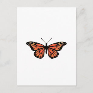Vibrant Monarch Butterfly Illustration on Light Ba Postcard